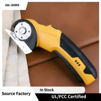 Ciseaux circulaires sans fil jaunes à lame circulaire, coupe-tissu domestique au lithium, petites cisailles électriques pour tapis, rideaux, cuir, à batterie