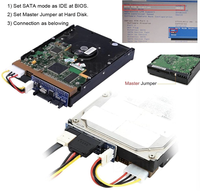 Adaptador convertidor IDE/PATA de 40 pines a SATA hembra PCBA para escritorio y disco duro de 3,5"