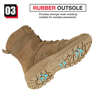 JIANKUN SBP-Bottes de Cheville Hautes en Plein Air en Cuir de Vache en Daim du Désert, Bottes de Sécurité Tactiques Anti-impact et Anti-Perforation, Vente en Gros
