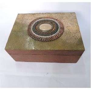 Caja de almacenamiento Retro de cobre para exhibición de Joyas, bandejas de servicio de vidrio para bodas, personalizadas, Europa, Estados Unidos - Product Image 2