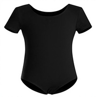 Maillots de Danza de Algodón de Manga Corta para Niñas, para Ballet y Gimnasia, Solo Lavado a Mano, Ropa de Danza para Niñas Pequeñas, ODM
