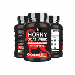 Cápsulas Orgánicas de Horny Goat Weed, Maca y Ginseng para Energía, para Hombres y Mujeres Adultos, No Apto para Mujeres Embarazadas, 60 Unidades - Product Image 1