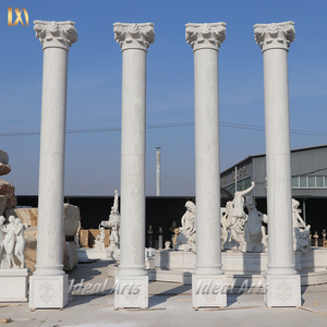<span class=keywords><strong>Columnas</strong></span> Corintias <span class=keywords><strong>de</strong></span> Mármol Blanco Natural Talladas a Mano, Pilares Arquitectónicos Clásicos <span class=keywords><strong>de</strong></span> <span class=keywords><strong>Estilo</strong></span> Griego para Entrada <span class=keywords><strong>de</strong></span> Villa - Product Image 3