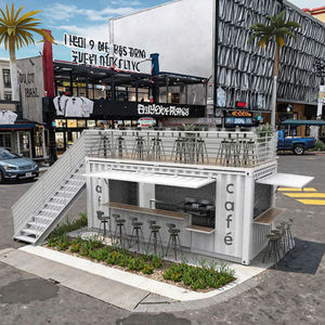 Fabricado móvil Mini Pop-up pequeño 10 pies contenedor de comida rápida tienda centro comercial comestibles panadería peluquero café rosa fuerte 3 niveles - Product Image 3