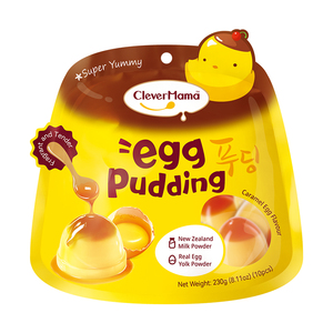 Clever <span class=keywords><strong>Mama</strong></span> 230g Halal Lactobacillus Pudding zéro gélatine faible en gras oeuf aromatisé dans une tasse bouteille Sachet emballage en vrac-vente en gros - Product Image 4