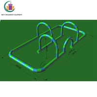 Piste gonflable de karting, barrière de piste, Ball Zorb, pour enfants et adultes, pour l'extérieur, 12mL, livraison gratuite
