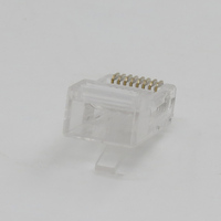 Connecteur de câble réseau Ethernet RJ45 blindé modulaire CAT5/CAT6 avec contacts en bronze phosphoreux, durabilité de 750 cycles/minute