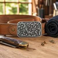 Boucle de ceinture Western Cowboy Boucle de ceinture personnalisée de style floral pour les accessoires de ceinture pour hommes Western Country Cadeau pour lui
