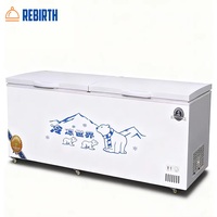 Congélateur coffre solaire 12V DC/AC à porte unique, ouverture par le haut, compresseur mécanique DC, congélateur à crème glacée, réfrigérateur avec panneau solaire