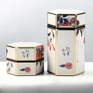 กล่องดีบุกโลหะหกเหลี่ยมข<span class=keywords><strong>น</strong></span>าด80 * H70/80 * H150 * มม. สำหรับบรรจุภัณฑ์ชาและกาแฟสำหรับลูกอมและช็อกโกแลต - Product Image 2