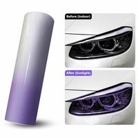 Film teinté photochromique TPU pour phares, film protecteur PPF pour phares de voiture, changement de couleur au soleil, anti-rayures, 1,52x15m