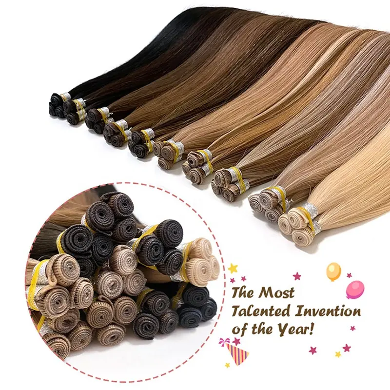 2022 New Designed Soft Balayage Custom Color Oem Remy Genius Weft Hair Extensions