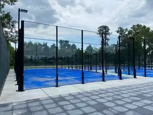 Pabrik Padel Lapangan Tenis Tertutup kualitas baik Panoramic Padel Lapangan Tenis