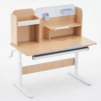 Ensemble Chaise et Bureau d'Étude pour Enfants Jaune en Bois Pliable, Réglable en Hauteur, Haut de Gamme, Extra-Large, avec Cadre de Table et Tiroirs