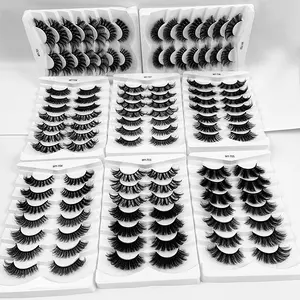 Thick Full Fluffy 20mm Mink Strip Lashes Full Lash Strip Fluffy Mink Eyelash Vendor Full Strip Lashes