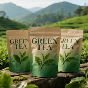 Sacs Doypack personnalisés anti-odeur en stock avec logo, pour emballage alimentaire et thé, sachets refermables en Mylar, auto-scellants en aluminium - Product Image 1