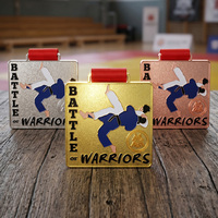 Médailles de Taekwondo en or, argent et cuivre plaqué, médailles personnalisées en émail avec logo et lettres, médailles en alliage de zinc à personnaliser