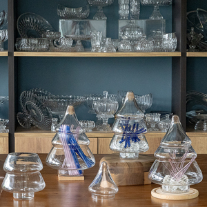 Unique <strong>Christmas</strong> <strong>Tree</strong> Shape Clear Glass Candy Display Apothecary <strong>Jars</strong> with Glass Lid - Product Image 4