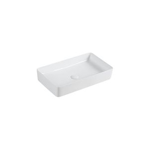 Lavabo de Encimera La51 de 61x34.5cm, Lavabo de Baño Moderno y Rústico, Material de Porcelana y Piedra para Hoteles - Product Image 1
