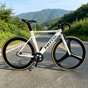 Bicicleta Fixie 7P 700C con Cuadro de Aleación de Aluminio, Piñón Fijo, Manillar Curvo, Bicicleta de Carretera, Urbana, de Pista, de Carreras - Product Image 6