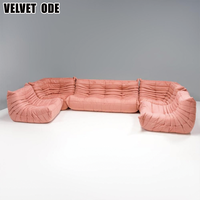 Canapé de sol modulable Caterpillar en gros, canapé paresseux à emboîtement flexible, structure durable, pour projets hôteliers et aménagement intérieur