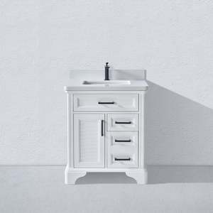 Ensemble de lavabo double de style européen peint en blanc, directement de l'usine, classique, pour meuble de salle de bain - Product Image 2