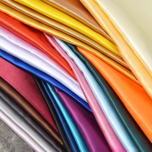 100% Polyester Microelastic Satin <span class=keywords><strong>Tissu</strong></span> Léger Soie Douce pour Robes De Mariée Robes De Soirée Sati Fond Décoratif Garçons - Product Image 1
