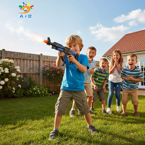 Ajb Ce Cpc Trẻ Em Của Ngày Chàng Trai Món Quà Tương Tác Ngoài Trời Trò Chơi Bắn Súng ABS Vật Liệu Nhựa Mô Phỏng Flint Súng Đồ Chơi Cho Trẻ Em - Product Image 1