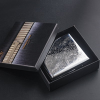 Étui à cigarettes en cuivre plaqué de qualité supérieure, capacité 20 cigarettes king size, motif floral gravé, étanche à l'humidité, porte-tabac de poche