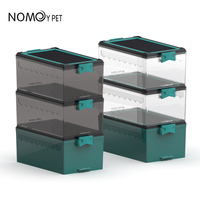 Boîte d'élevage multi-niveaux empilable pour reptiles avec ventilation, habitat en plastique anti-évasion pour geckos, lézards et nourrissons vivants