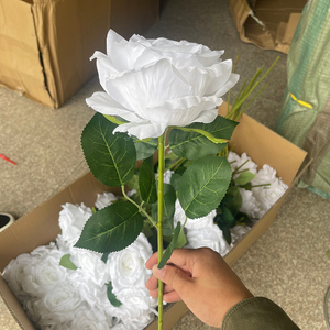 Venta al por Mayor de Fábrica: Cabeza de Rosa Artificial Individual Grande para Arreglos Florales de Boda - Product Image 4