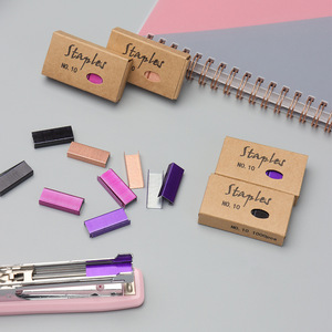 <span class=keywords><strong>Agrafeuse</strong></span> de bureau, agrafes de couleur métallique, agrafes manuelles, <span class=keywords><strong>recharge</strong></span> d'agrafes n°10, agrafes premium, mini agrafeuses - Product Image 1