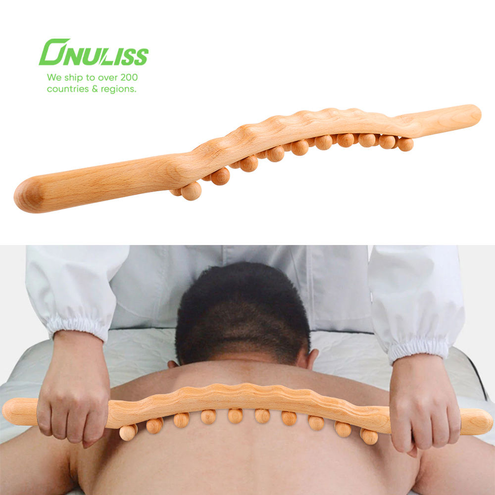 手持式木制背部按摩滚轮木制珠子背部按摩器垫木制按摩刮沙工具| Alibaba.com