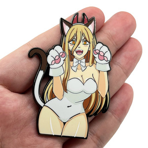 2 Diseños de Broches de Aleación Esmaltada de Alta Calidad de 7cm con Estilo de Gato Kawaii de Anime, Alfinetes Resistentes - Product Image 2