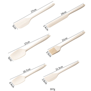 Ensemble de 6 spatules en silicone de qualité alimentaire pour la maison, spatules à gâteau, grattoir à crème, cuillère à pâtisserie antiadhésive, ensemble de spatules et pinceaux - Product Image 6