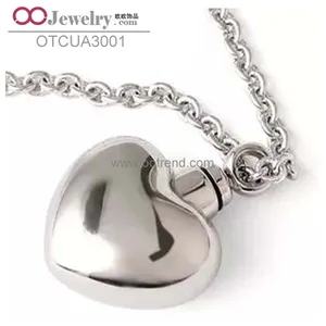 3D heart design stylish stainless steel ash containber gift for memorized your love