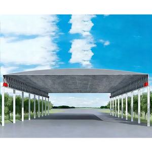 Tente coulissante pliable électriquement, auvent pliable en PVC, pare-soleil rétractable. Convient aux toits des stades de football. - Product Image 1