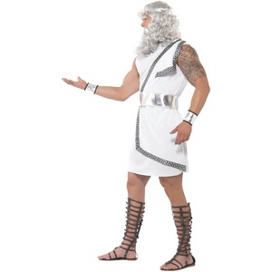 Costume <span class=keywords><strong>grec</strong></span> ancien pour <span class=keywords><strong>homme</strong></span> Costume de toge romaine avec bracelet pour Halloween Party Cosplay - Product Image 2
