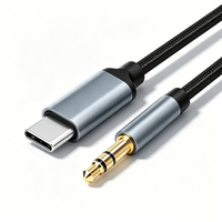 Adaptador de Audio USB C a 3.5mm, Convertidor de Auriculares HiFi con Blindaje de Nailon Trenzado para MacBook Pro, iPad, Teléfonos Inteligentes Android, Música