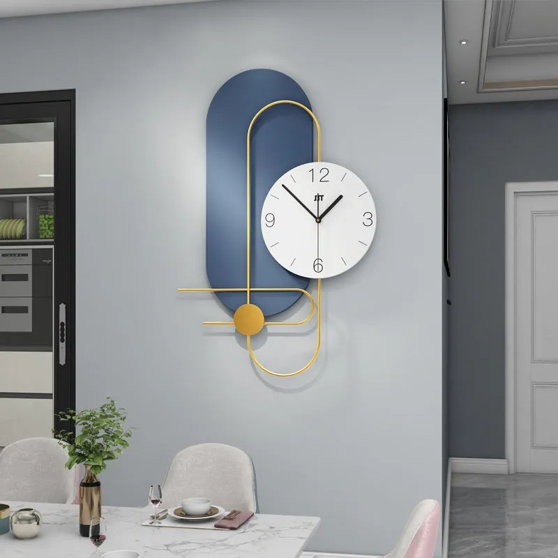 Reloj de pared minimalista de gran tamaño 3D decorativo de Metal nórdico moderno JJT para sala de estar, decoración de lujo para el hogar, reloj de pared