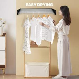 Séchoir à linge mural pliable en métal, en aluminium, avec barres thermolaquées, idéal pour l'intérieur – Meilleures ventes - Product Image 5