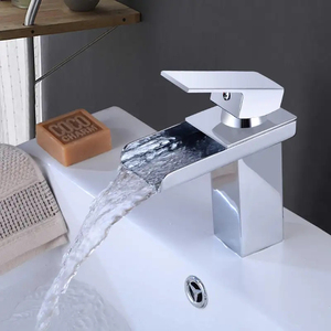 Pour mitigeur d'eau de salle de bain et de toilette Robinet de salle de bain Robinet de lavabo à poignée Aifol Robinet cascade en acier inoxydable bon marché - Product Image 5