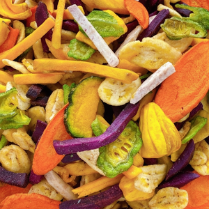 VF Mélange de fruits secs biologiques Snack Croustillants Chips de patates douces biologiques Jacquier Carotte Banane 99 Golde Data Emballage en vrac - Product Image 1