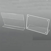 Panneau de prix Transparent personnalisé de Type L, support de Table en acrylique, support de Menu