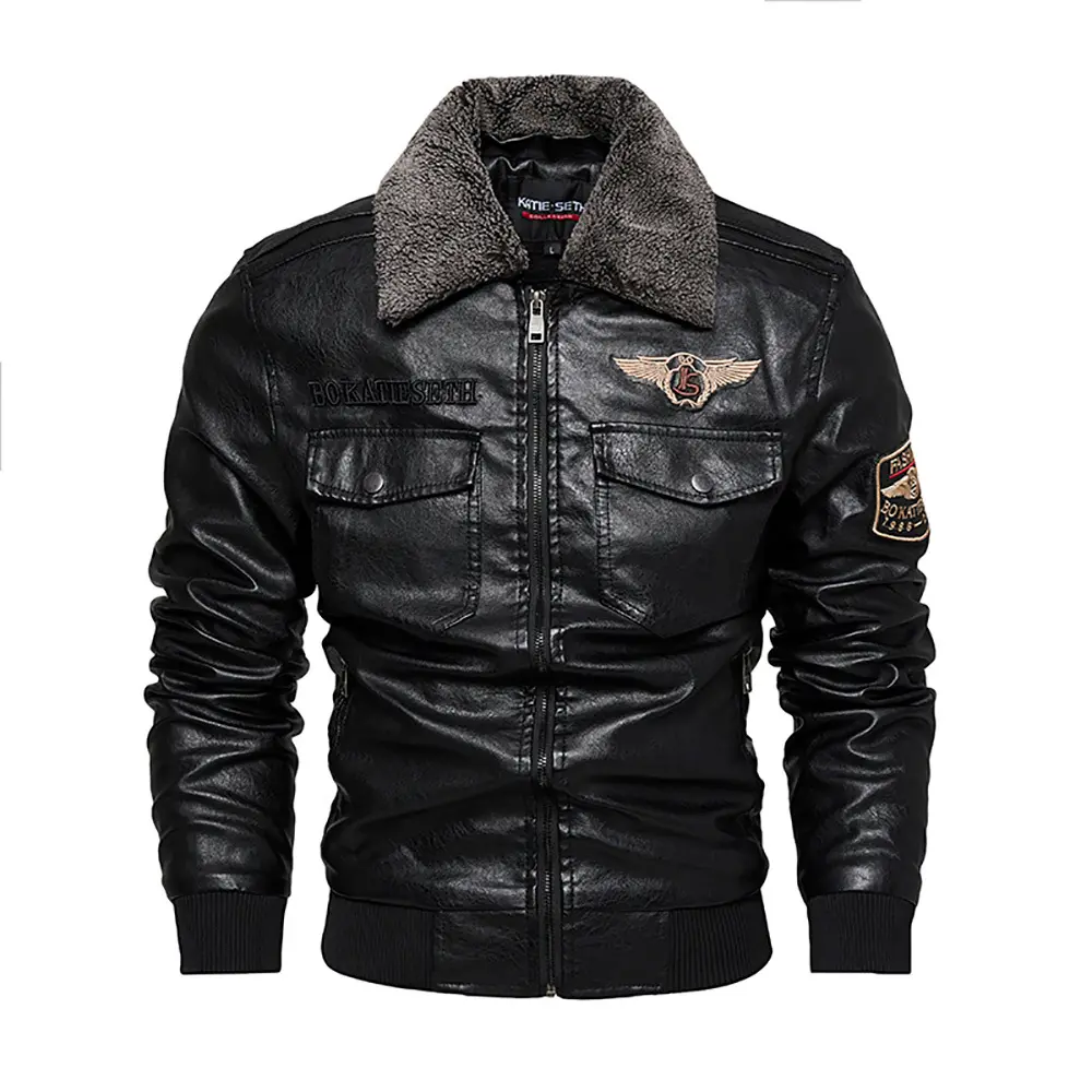 2022 New Men's Autumn and Winter Leather Fashion Jacket Leather Motorcycle Style Men's Business Casual Men's Jacket