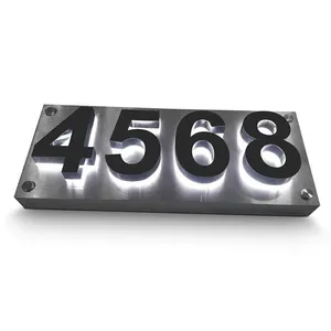 Fast Shipping House Number Signs House Address Numbers Logo Wall Sign Led Illuminated Sign