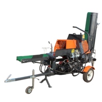 RIMA RM7 20T, Motor de 15 HP, Motosierra de 18 Pulgadas, Capacidad de Corte de 20 Toneladas, Diámetro Máximo de Tronco de 38 cm, Elevador Transportador, Procesador de Leña