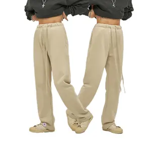 Celana olahraga pria dan wanita merek fashion jalanan Smith celana longgar tali Gambar kaki lurus kasual celana olahraga ukuran besar pria