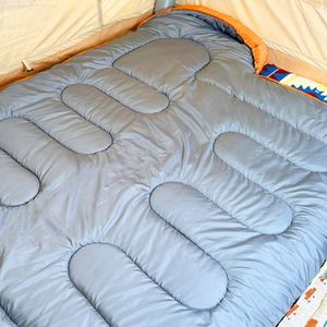 Enveloppe à capuche légère <span class=keywords><strong>sac</strong></span> <span class=keywords><strong>de</strong></span> <span class=keywords><strong>couchage</strong></span> bloc <span class=keywords><strong>de</strong></span> couleur tissu polyester doux et chaud pour camping en plein air randonnée et voyage en voiture - Product Image 2