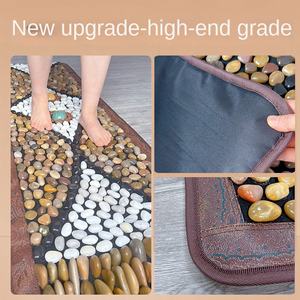 Coussin de massage pour les pieds en galets naturels, couverture de massage des points d'acupuncture des pieds, coussin de massage pour la thérapie des pieds à domicile - Product Image 3